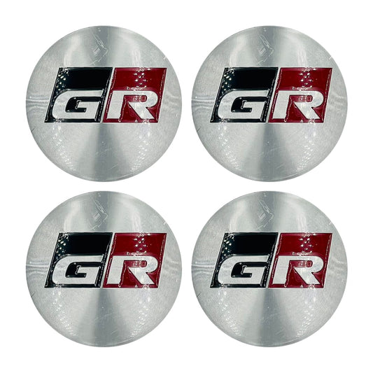 GR Wheel Cap Logo Center Hub Badge Sticker - 4 Pcs
