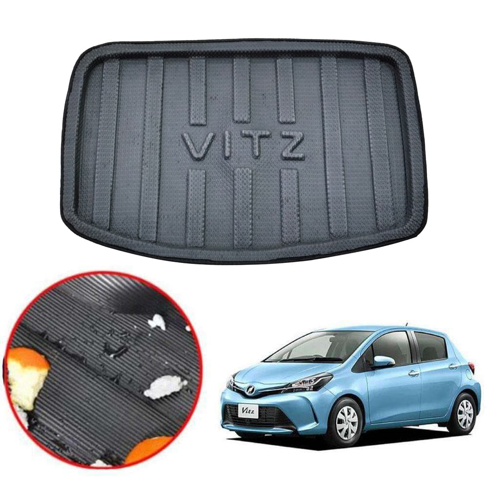 Toyota Vitz Foam Trunk Mat Mix Design 2014 - 2019 - Cargo Boot Liner Diggi Protection Tray Cover