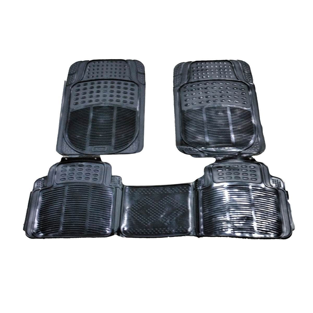 Crystal Universal Silicone Floor Mats Black Mix Design 1096B - Foot Mat For Car