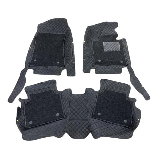 Hyundai Sonata N Line 9D Floor Mats Black With Black Grass 3 Pcs 2025 - 2026
