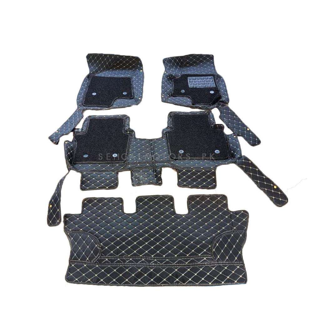 DFSK Glory 9D Floor Mats Mix Thread Grass 4 Pcs 2021 - 2026 - Black With Black