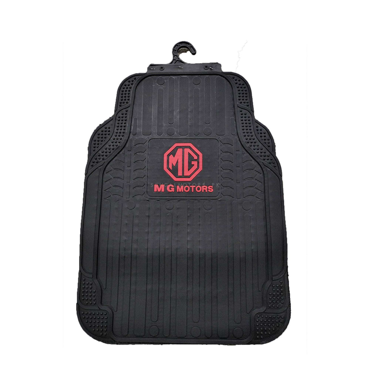 MG Universal PVC Rubber Floor Mat Black Red Mix Design 5 Pcs - Foot Mat For Car