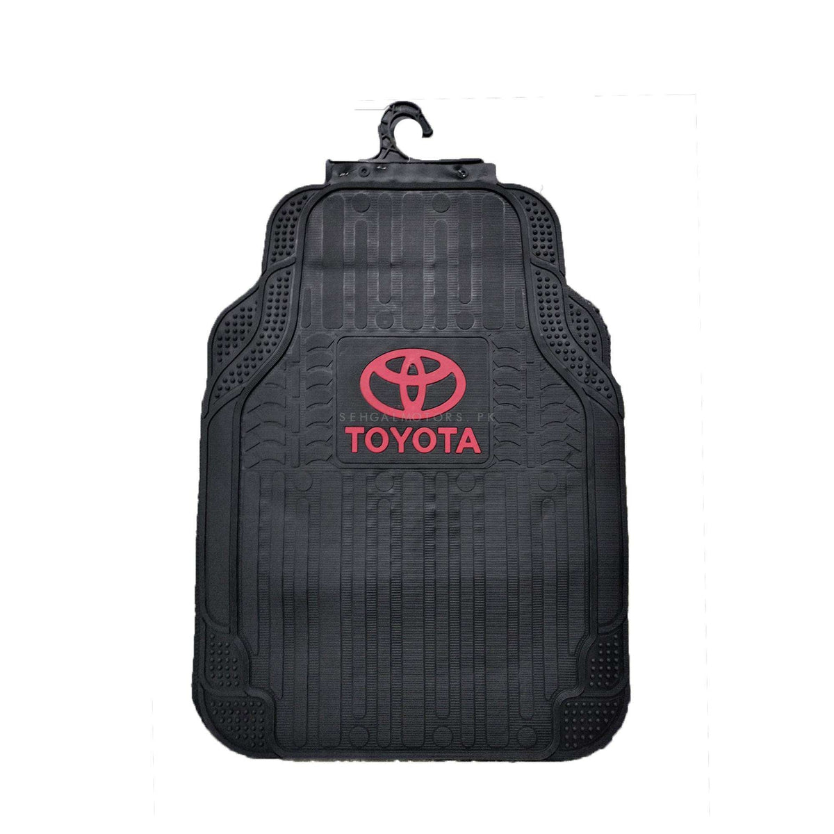 Toyota Universal PVC Rubber Floor Mat Black Mix Design - 5 Pcs - Foot Mat For Car