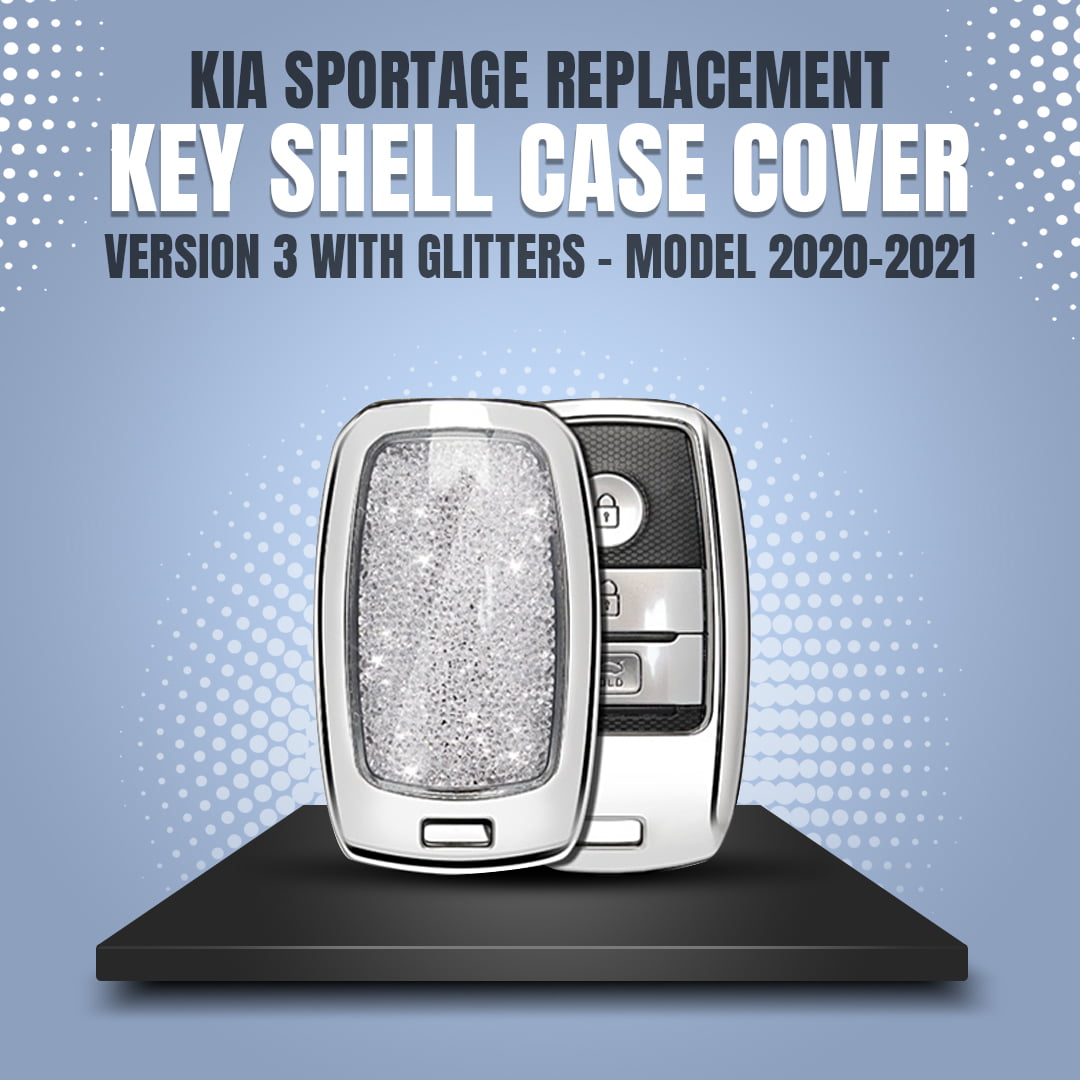 KIA Sportage Key Shell Case Cover Version 3 With Glitters 2019 - 2024 - Replacement Casing
