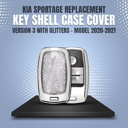 KIA Sportage Key Shell Case Cover Version 3 With Glitters 2019 - 2024 - Replacement Casing