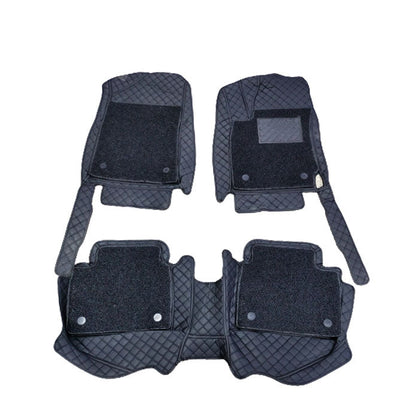 Hyundai Elantra 9D Floor Mats 3 Pcs 2021 - 2026 - Mix Thread Black With Black Grass