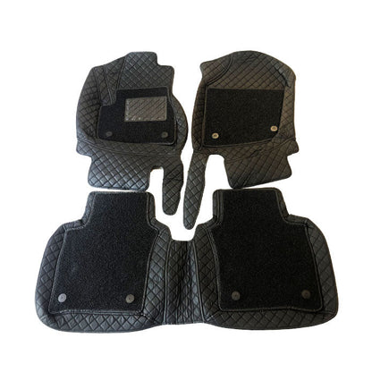 Honda Vezel 9D  Floor Mats Mix Thread  3 Pcs 2014 - 2020 - Black With Black Grass