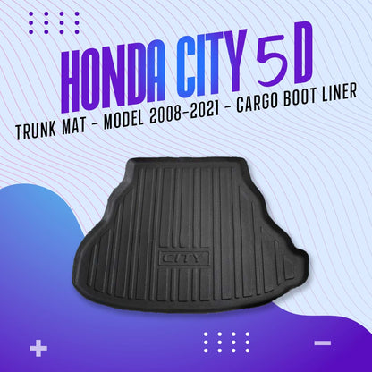 Honda City 5D TPE Trunk Mat 2009 - 2020 - Cargo Boot Liner Diggi Protection Tray Cover