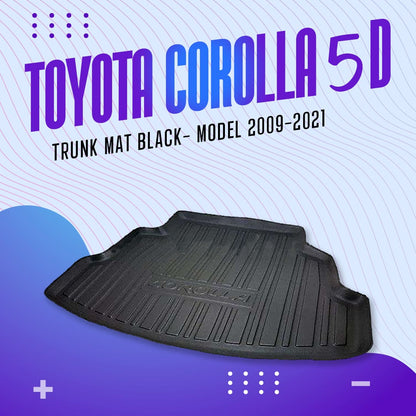 Toyota Corolla 5D TPE Trunk Mat Black 2014 - 2026 - Cargo Boot Liner Diggi Protection Tray Cover