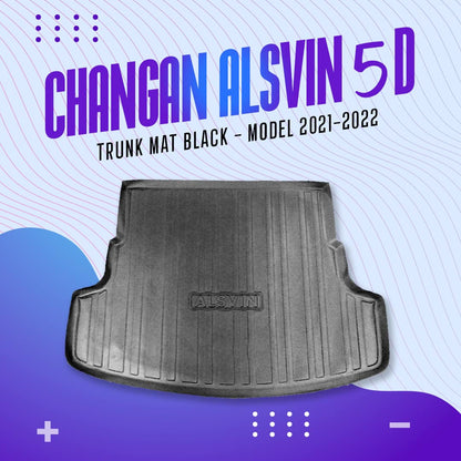Changan Alsvin 5D TPE Trunk Mat Black 2021 - 2026 - Cargo Boot Liner Diggi Protection Tray Cover