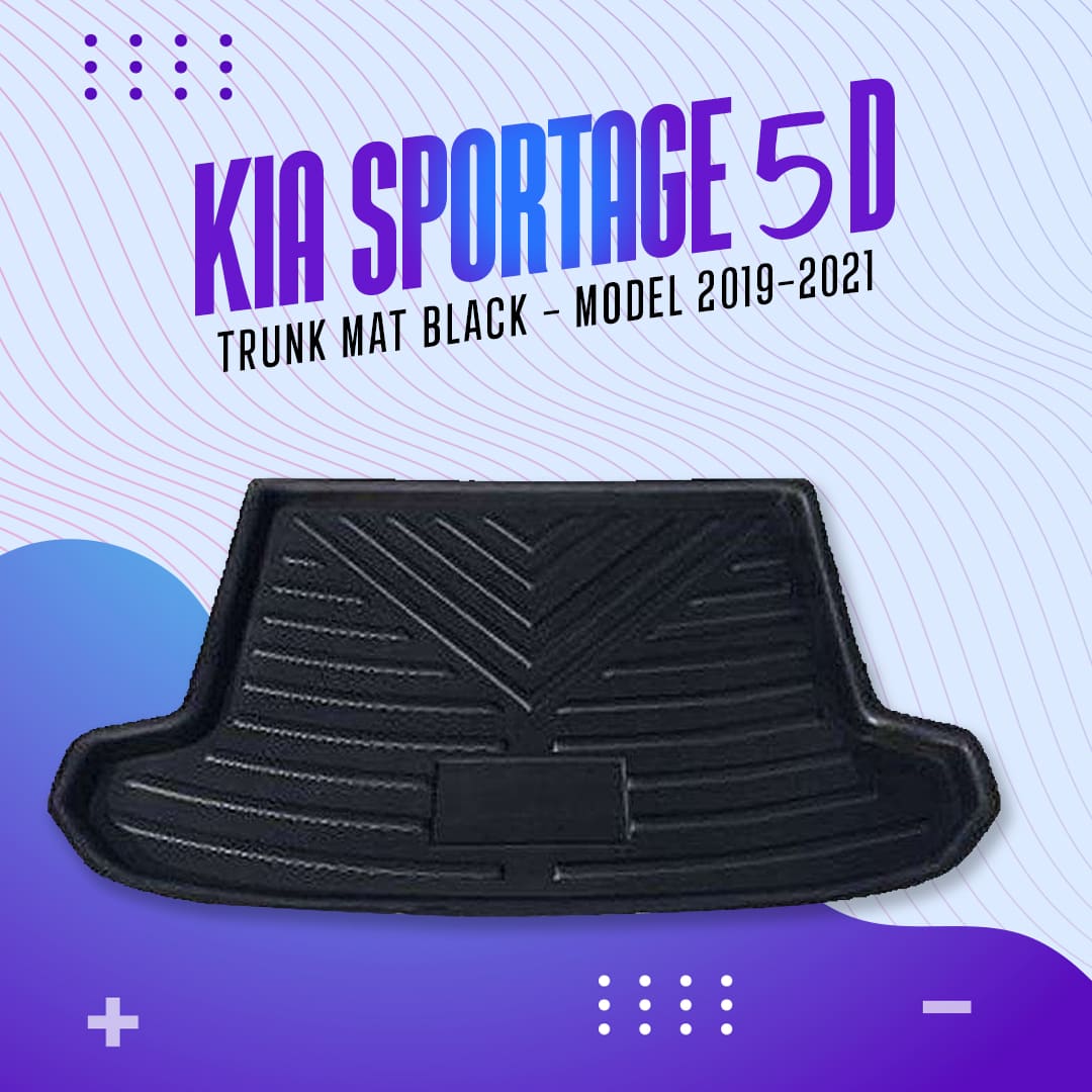 KIA Sportage 5D TPE Trunk Mat Black 2019 - 2024 - Cargo Boot Liner Diggi Protection Tray Cover