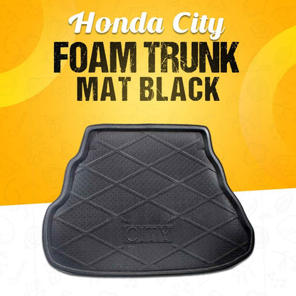 Honda City Foam Trunk Mat Black Mix Design 2009 - 2020 - Cargo Boot Liner Diggi Protection Tray Cover