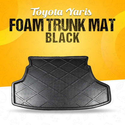 Toyota Yaris Foam Trunk Mat Black Mix Design 2020 - 2023 - Cargo Boot Liner Diggi Protection Tray Cover