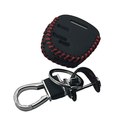 Toyota Prado Leather Key Cover 3 Buttons with Key Chain 2002 - 2008 - - Ring Black