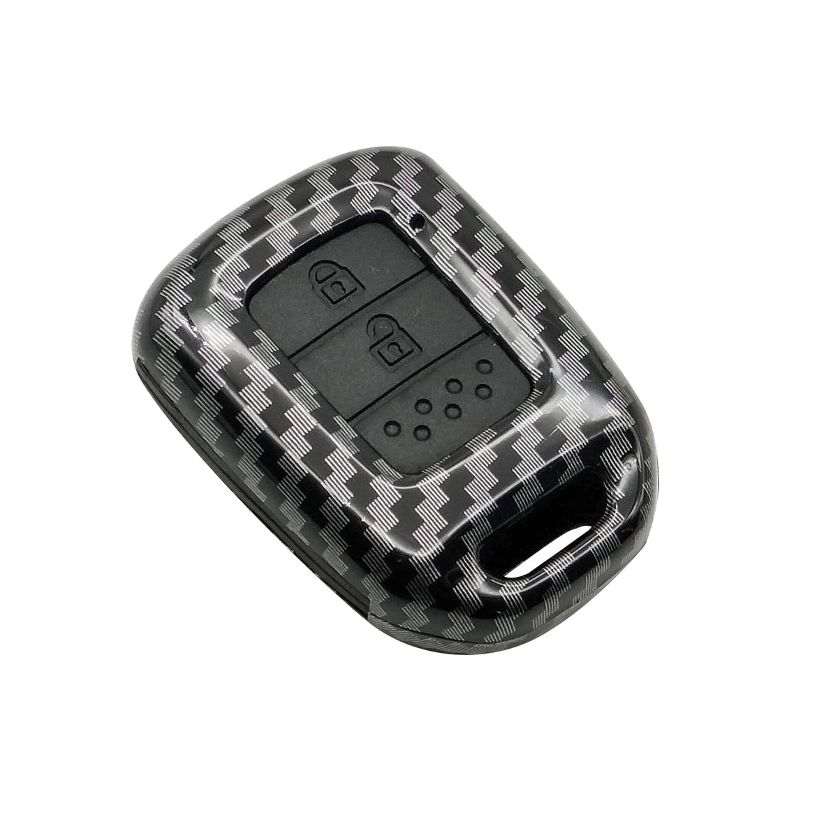 Honda BRV Plastic Key Cover Carbon Fiber 2 Buttons 2017 - 2019 - With Black PVC
