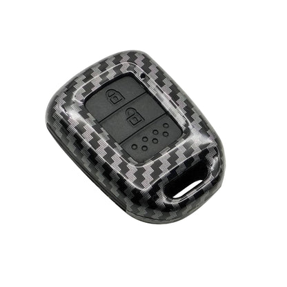 Honda BRV Plastic Key Cover Carbon Fiber 2 Buttons 2017 - 2019 - With Black PVC
