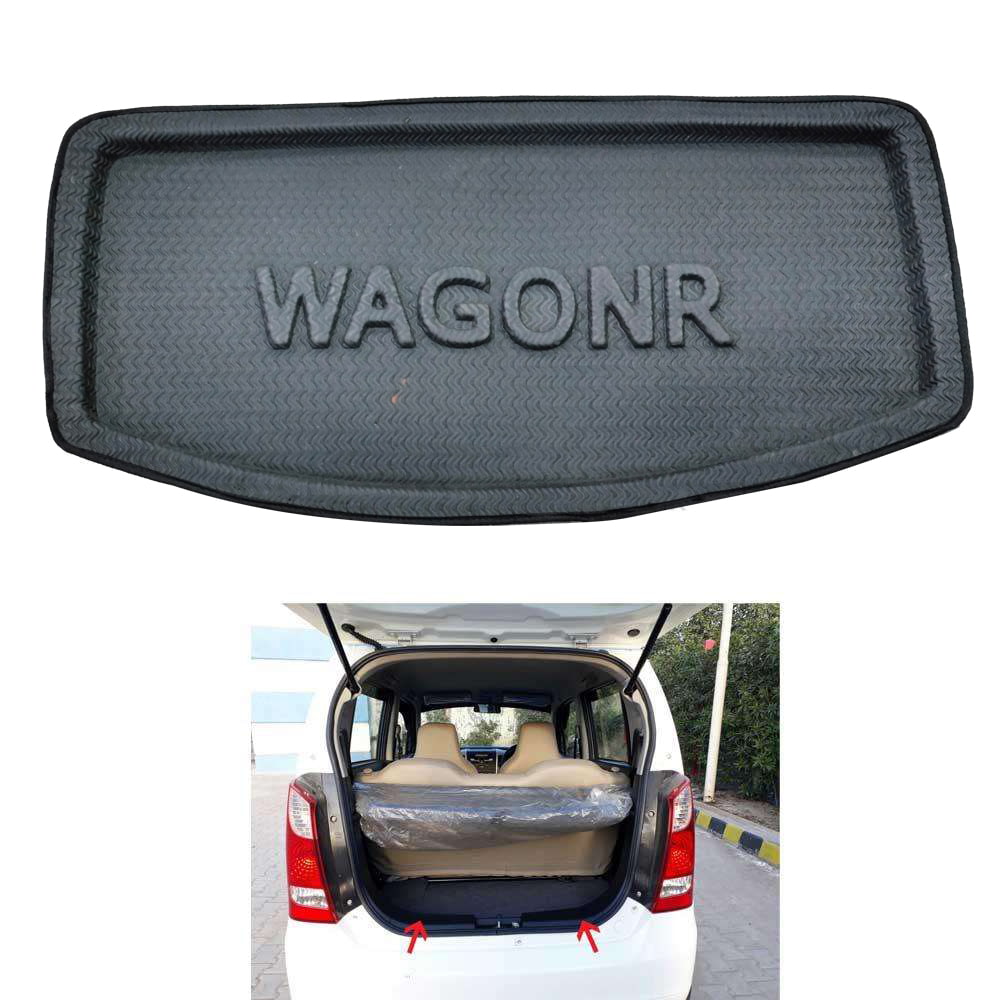 Suzuki Wagon R Foam Trunk Mat Black Mix Design 2014 - 2025