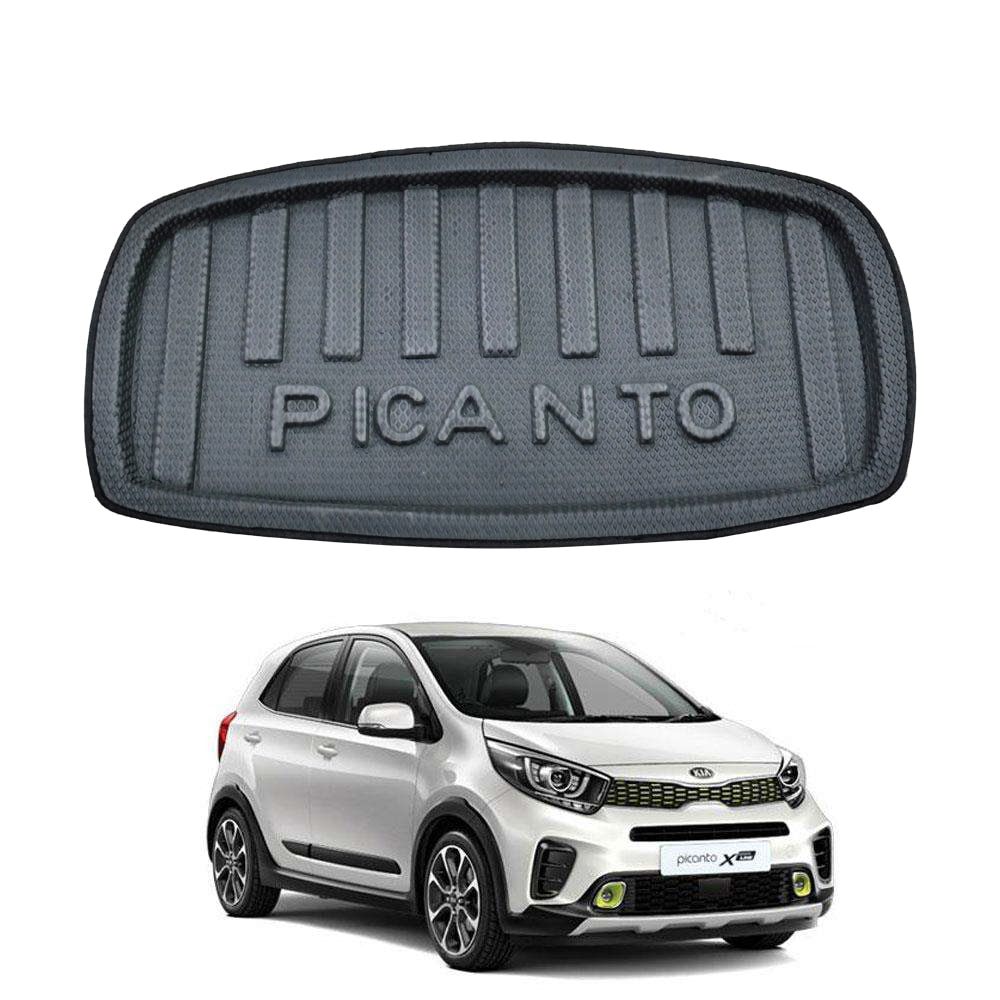 KIA Picanto Foam Trunk Mat Black Mix Design 2019 - 2026 - Cargo Boot Liner Diggi Protection Tray Cover