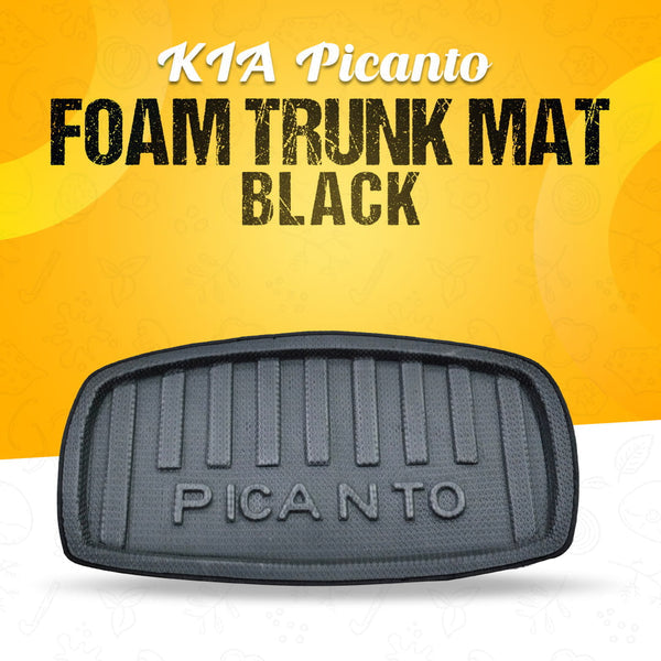 KIA Picanto Foam Trunk Mat Black Mix Design 2019 - 2026 - Cargo Boot Liner Diggi Protection Tray Cover