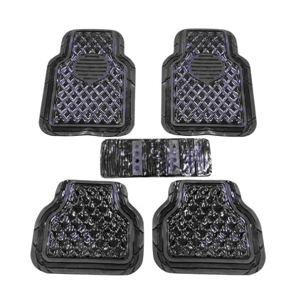 Crystal Universal Silicone Floor Mats Smoke Mix Design M1097B - Foot Mat For Car