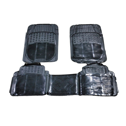 Crystal Universal Silicone Floor Mats Black Mix Design 1096B - Foot Mat For Car