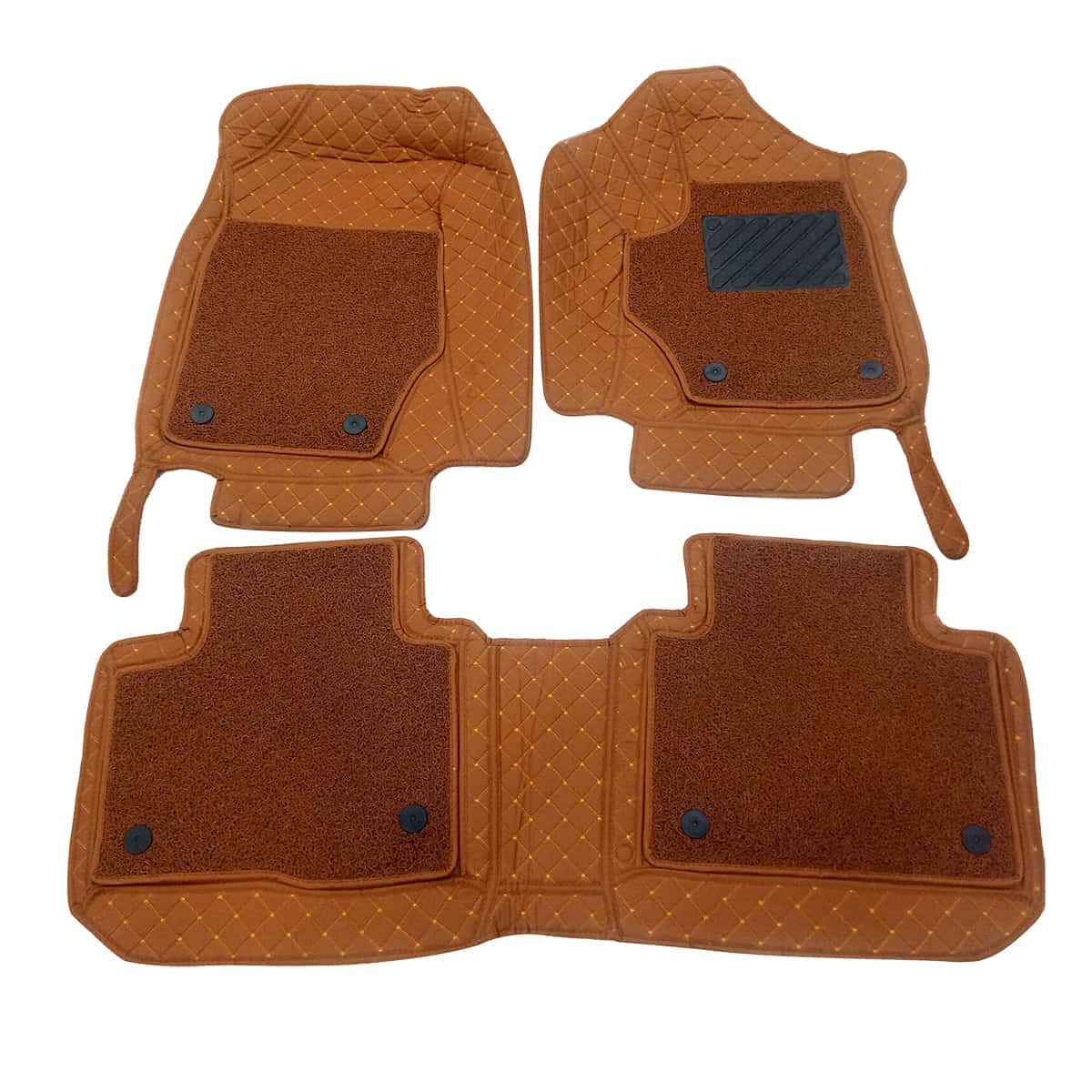 Proton X70 9D Floor Mats Mix Thread Brown With Brown Grass 3 Pcs 2020 - 2025