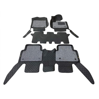 KIA Sorento 9D Floor Mats Black With Grey Grass 4 Pcs 2021 - 2024 - Mix Thread