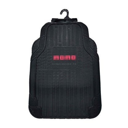 Momo Universal PVC Rubber Floor Mat Mix Design 5 Pcs - Foot Mat For Car
