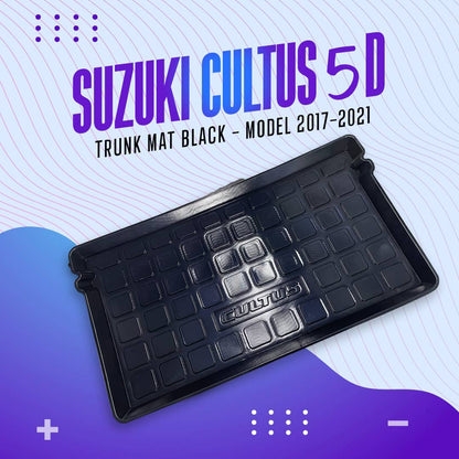 Suzuki Cultus 5D TPE Trunk Mat Black 2017 - 2026 - Cargo Boot Liner Diggi Protection Tray Cover