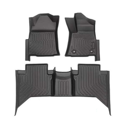 Toyota Hilux Revo/Rocco TPE Floor Mats Black 3 Pcs 2016 - 2026