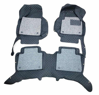 MG HS 9D Floor Mats Mix Thread Grass 3 Pcs 2020 - 2025 - Black With Grey