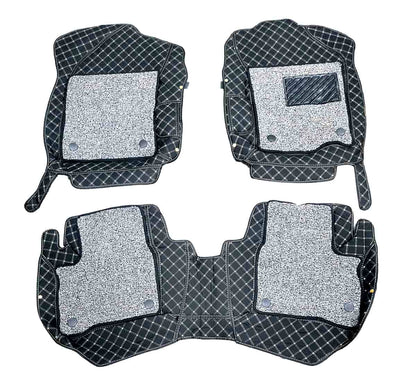 Suzuki Alto 9D Floor Mats Mix Thread 3Pcs 2018 - 2026 - Black With Grey Grass