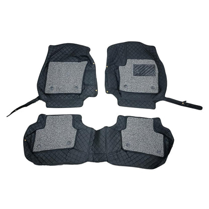 Toyota CHR 9D Floor Mats Mix Thread Black with Grey Grass 2016 - 2020 - -  Multi Color Thread - 3 Pcs