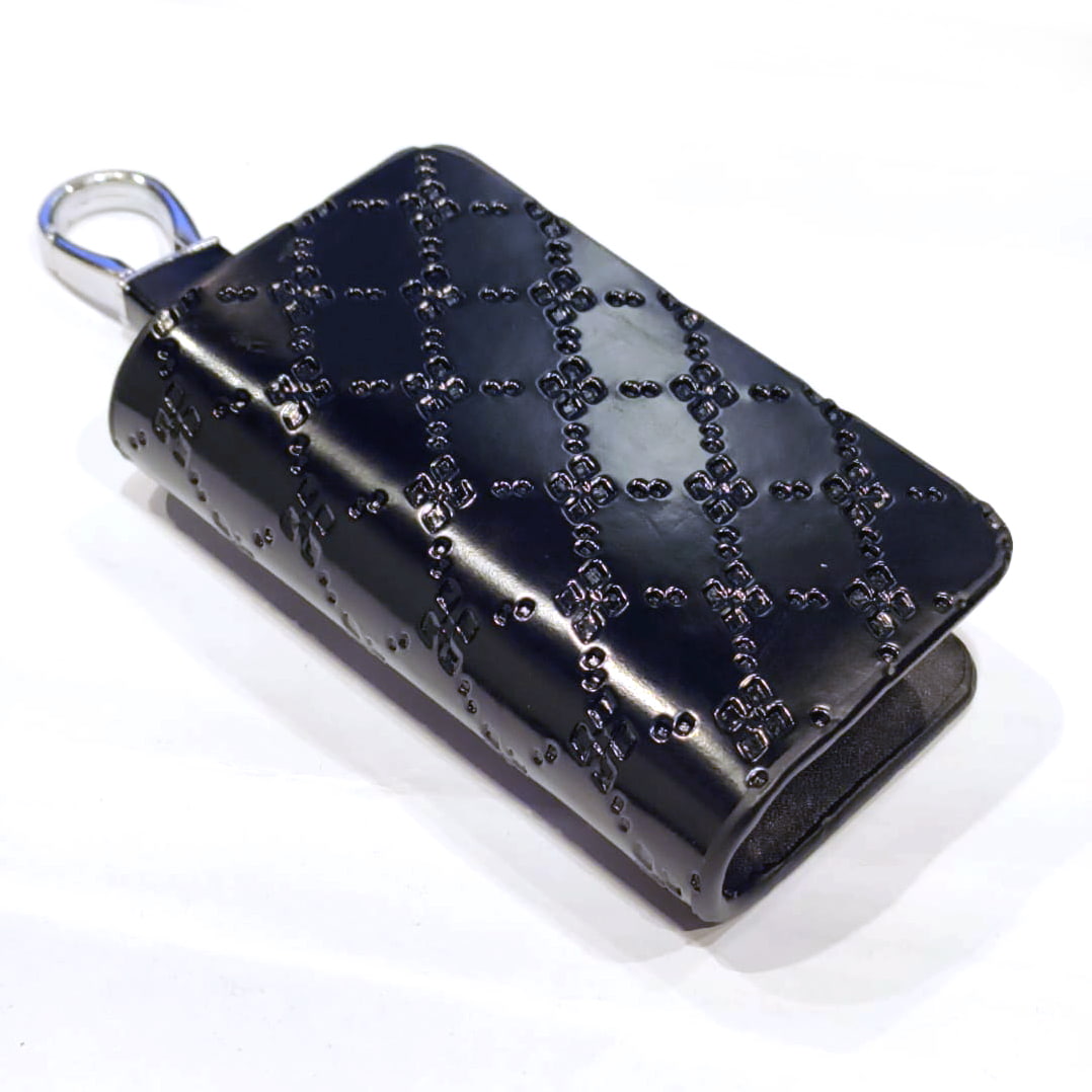 Gucci Black Leather Key Cover Pouch - Case Black