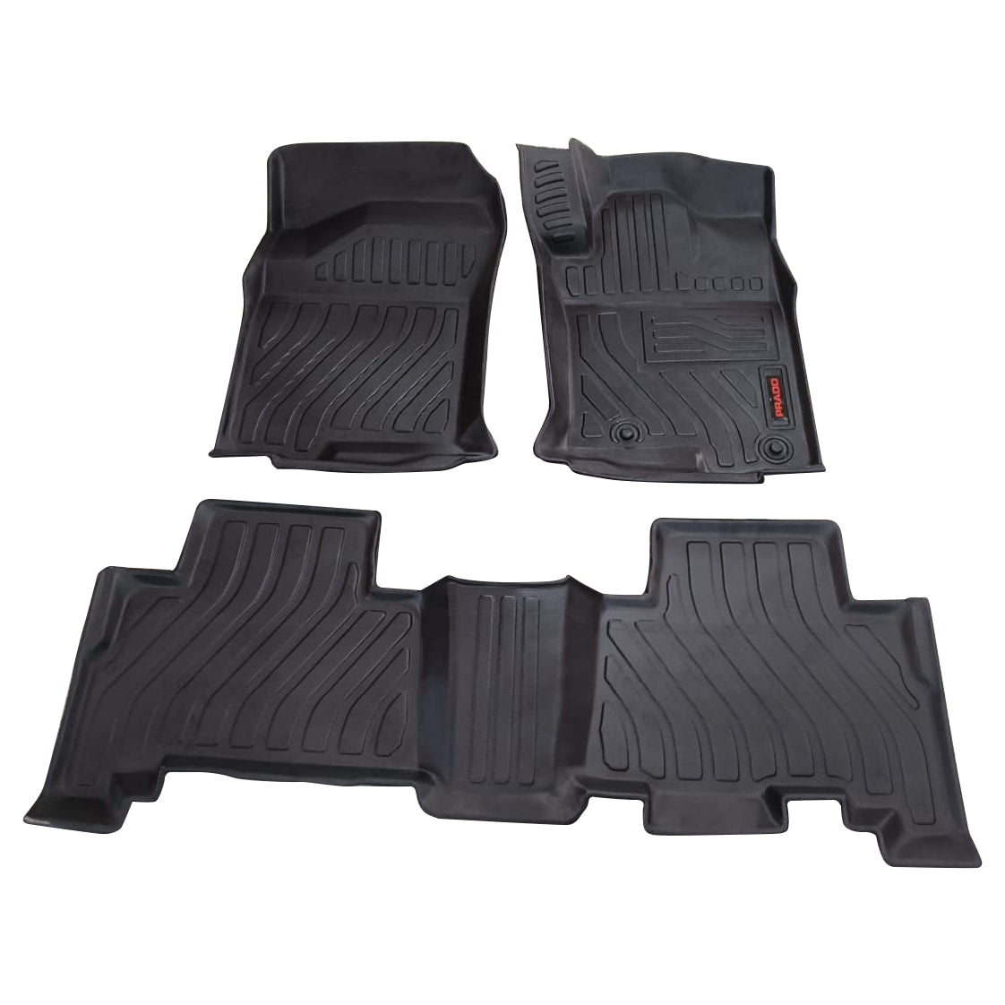 Toyota Prado TPE Floor Mats Black 3 Pcs 2009 - 2023