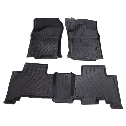 Toyota Prado TPE Floor Mats Black 3 Pcs 2009 - 2023