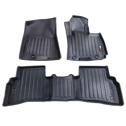 Hyundai Tucson TPE Floor Mats Black 3 Pcs 2020 - 2024