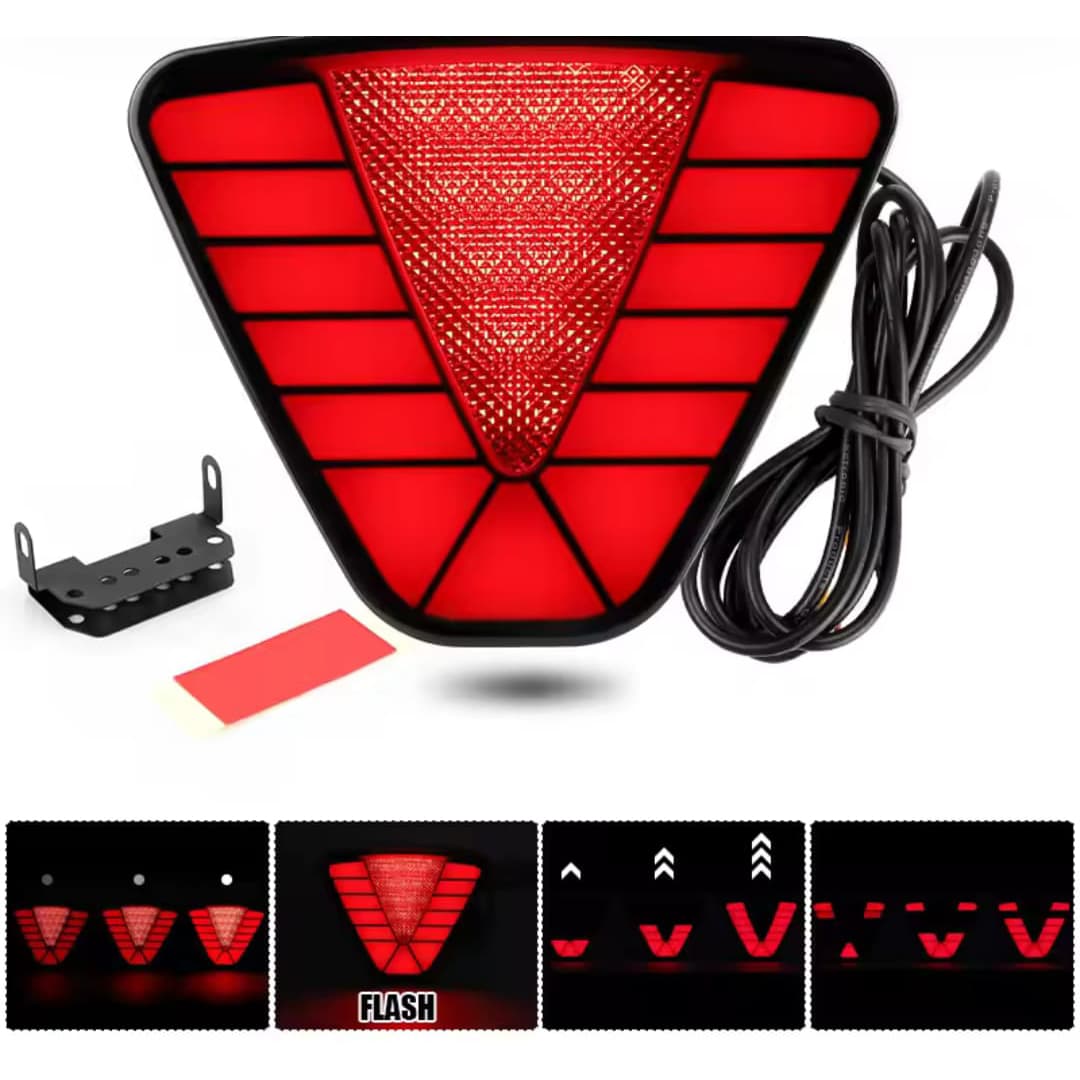 Universal LED Snake Style Tail Brake Light for Car - Pilot Stop Safety - Flash Reversing Lamp