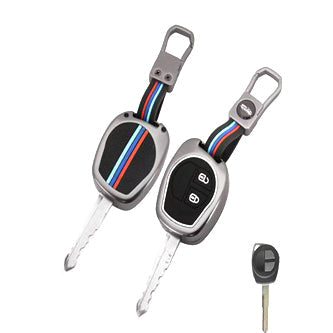 Suzuki Alto/Wagon-R/Cultus/Ciaz/Swift Metal Key Shell Fob Case Cover 2010 - 2026 - 2 Button - Replacement Casing - Zinc Alloy Silicone
