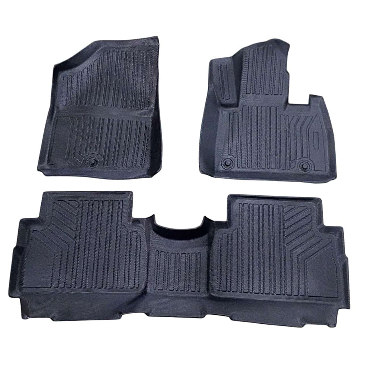 Hyundai Santa Fe TPE Floor Mats Black 3 Pcs 2023 - 2026
