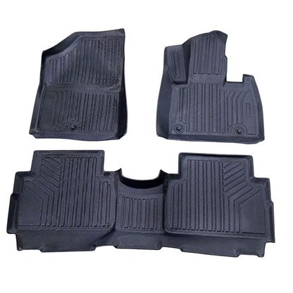 Hyundai Santa Fe TPE Floor Mats Black 3 Pcs 2023 - 2026