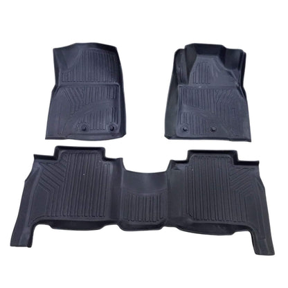 Toyota Land Cruiser TPE Floor Mats Black 3 Pcs 2007 - 2021