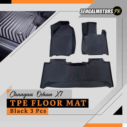 Changan Oshan X7 TPE Floor Mats Black 3 Pcs 2022 - 2026