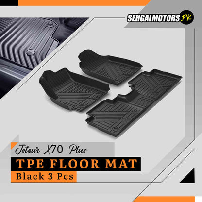Jetour X70 Plus TPE Floor Mats Black 3 Pcs 2025 - 2026