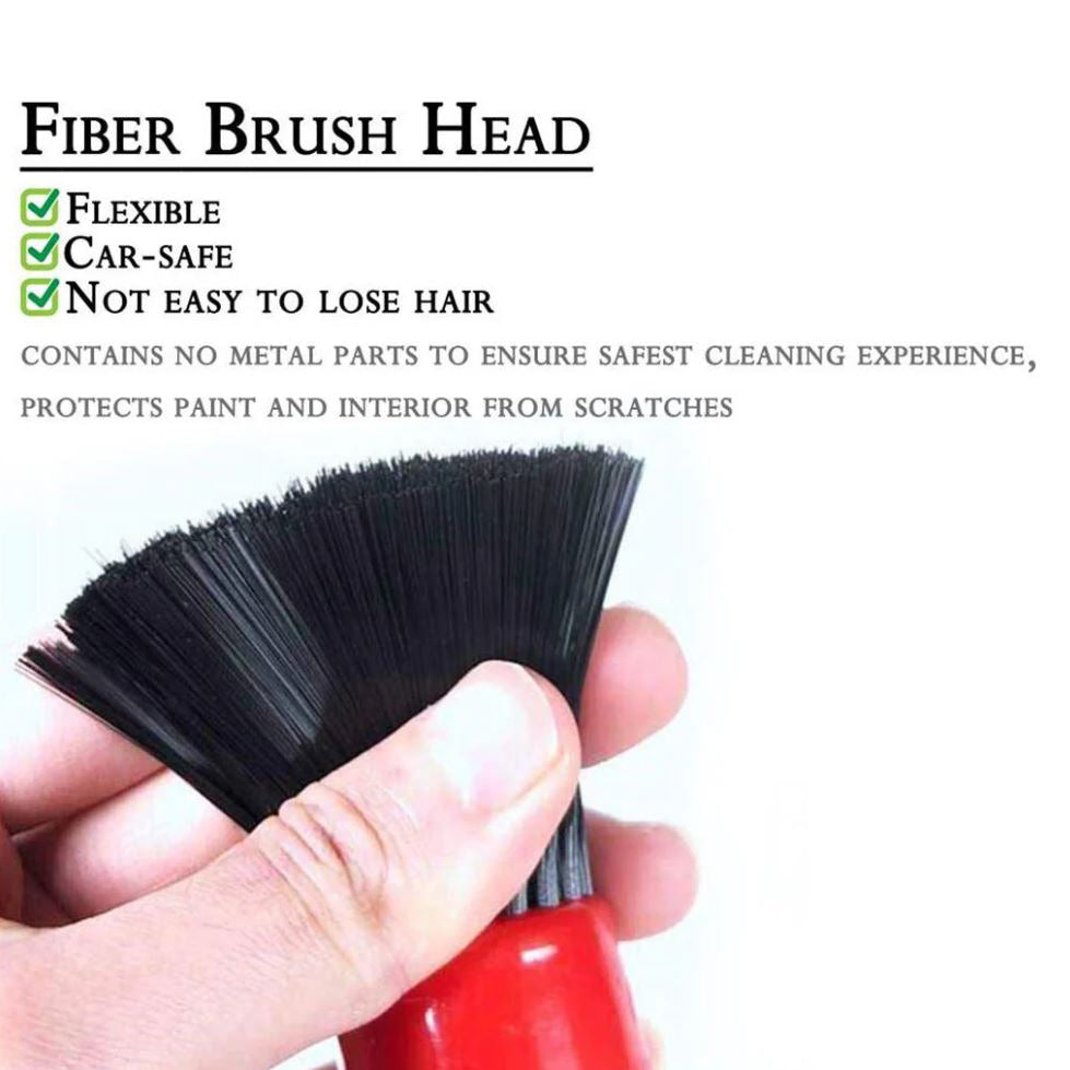 AutoBright Car Detailing Brush - 5PCS/Set - Detail Brush Car Wash Wheels Plastic Round Tool Cleaning Accessories Auto Multifunctional Trim