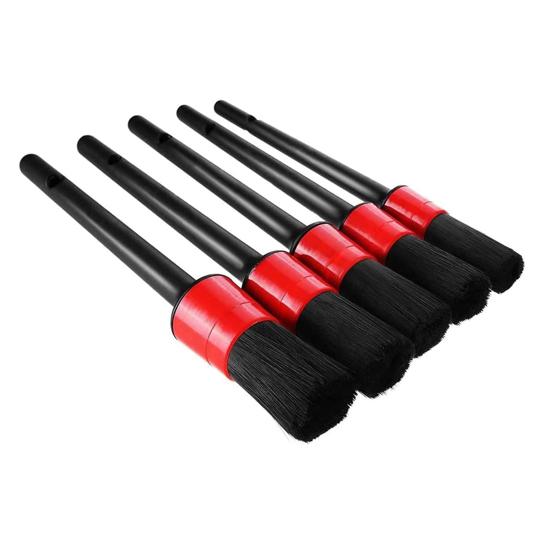 AutoBright Car Detailing Brush - 5PCS/Set - Detail Brush Car Wash Wheels Plastic Round Tool Cleaning Accessories Auto Multifunctional Trim