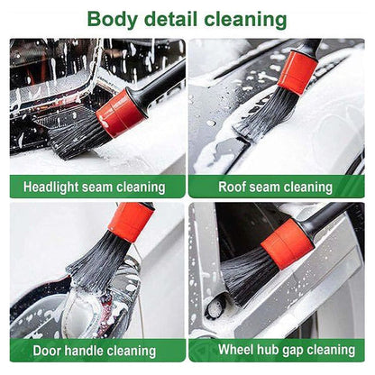 AutoBright Car Detailing Brush - 5PCS/Set - Detail Brush Car Wash Wheels Plastic Round Tool Cleaning Accessories Auto Multifunctional Trim