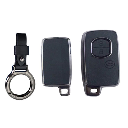 Toyota Prado FJ150 TPU Key Cover With Keychain Black 2009 - 2017
