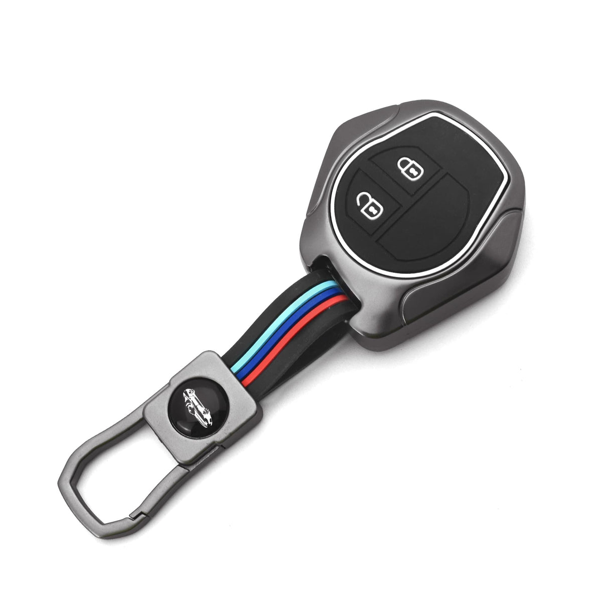 Suzuki Alto/Wagon-R/Cultus/Ciaz/Swift Metal Key Shell Fob Case Cover 2010 - 2026 - 2 Button - Replacement Casing - Zinc Alloy Silicone