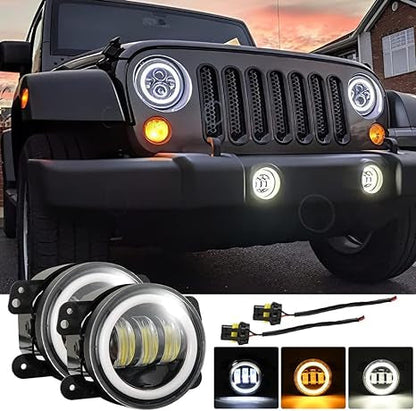 Jeep Fog Lamps Bumper Light Style B Small For Bumper - Pair